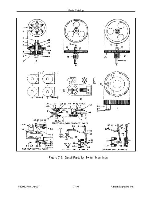 Models 5E, 5F, 5G & 5H Electric Switch Machines: Single ... - Alstom