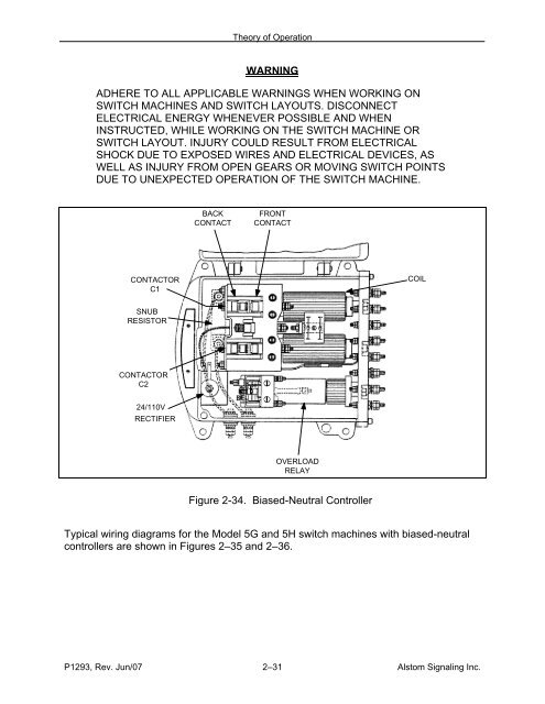 Models 5E, 5F, 5G & 5H Electric Switch Machines: Single ... - Alstom