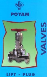 Poyam Lift Plug Valves - Associated Valve