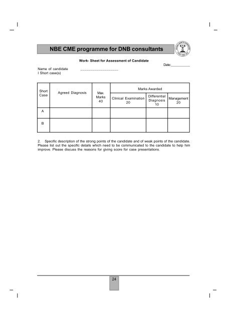 NBE CME programme for DNB consultants - National Board Of ...