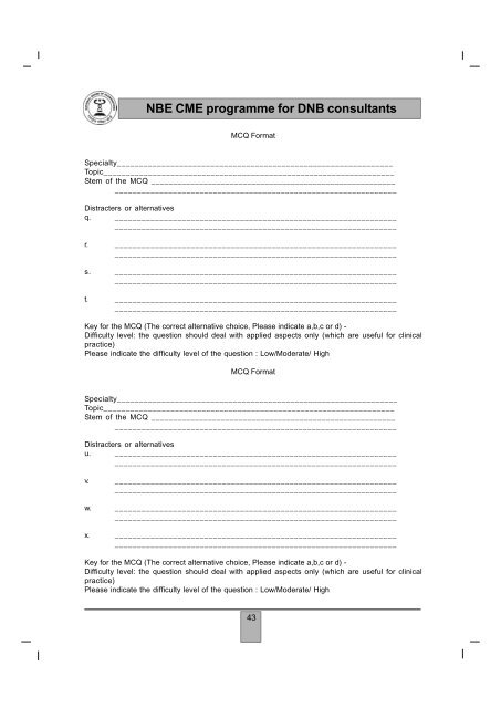 NBE CME programme for DNB consultants - National Board Of ...