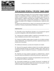 ANALISIS FODA / PGDU 2005-2009 - Universidad del Bío-Bío