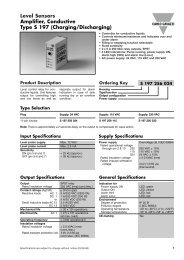 Level Sensors Type S 197 (Charging/Discharging ... - Elmatik AS