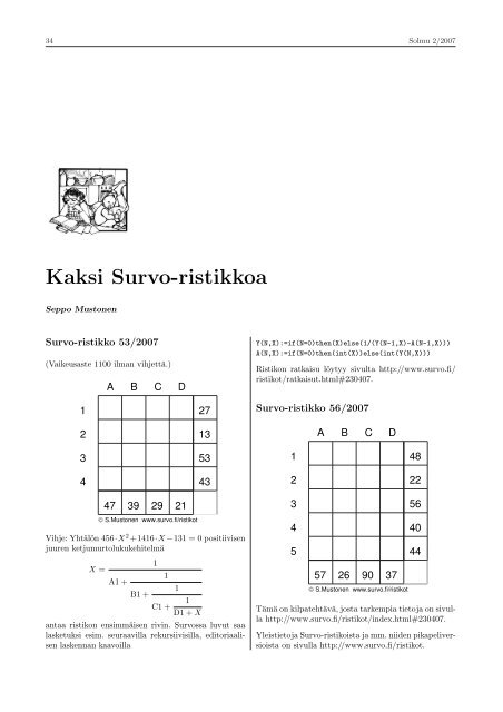 PDF-muodossa - Matematiikkalehti Solmu - Helsinki.fi