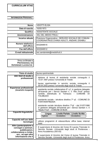 Vidotti Elisa - Medio Friuli