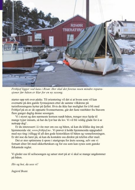 Blad nr. 1 - Losskøyta Frithjof II