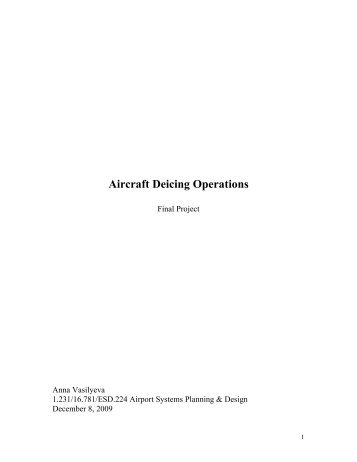 Aircraft Deicing Operations