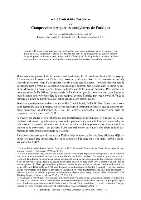 Compression des parties condylaires de l'occiput