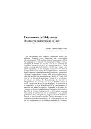 Empowerment, self-help groups et solidaritÃ© ... - Socioeco.org