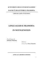 Linguaggio e Filosofia in Wittgenstein - Centro Studi e Ricerche Aleph