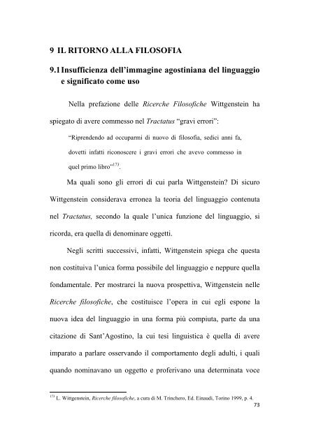 Linguaggio e Filosofia in Wittgenstein - Centro Studi e Ricerche Aleph