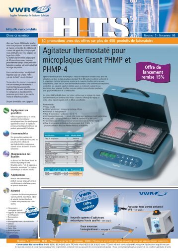 Agitateur thermostatÃ© pour microplaques Grant ... - Vwr-cmd.com