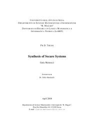 Synthesis of Secure Systems - Istituto di Informatica e Telematica - Cnr