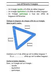 Les diffÃ©rents triangles