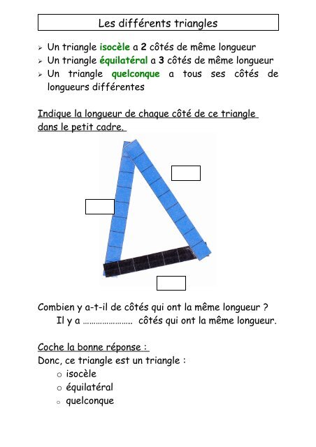 Les diffÃ©rents triangles