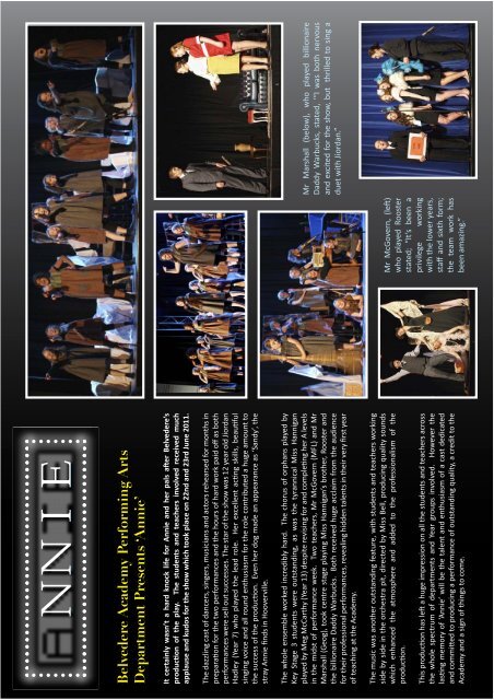 Summer Term 2011 News Magazine.pdf - The Belvedere Academy