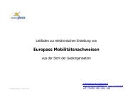 Leitfaden für Gastorganisationen - Europass