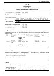 Form 605 Notice of ceasing to be a substantial holder - Woodside