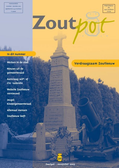 Zoutpot nr. 30 - november 2005 - Stad Zoutleeuw