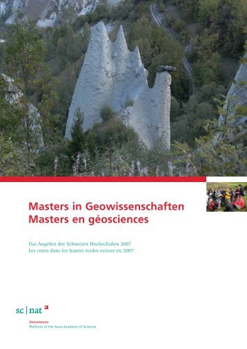 Masters in Geowissenschaften Masters en gÃ©osciences - Platform ...