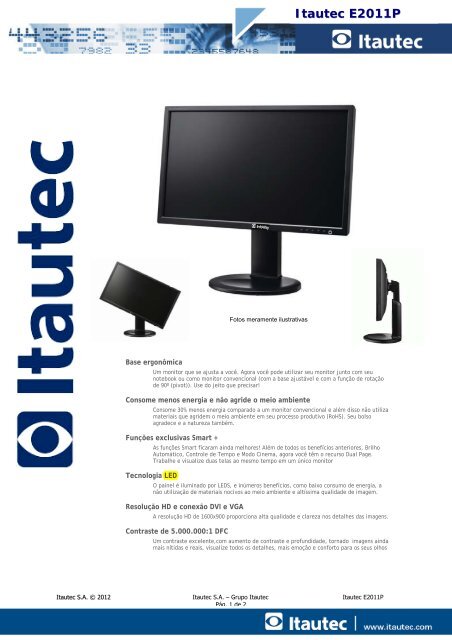 Monitor Itautec E2011P