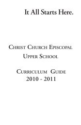 It All Starts Here. - Christ Church Episcopal School