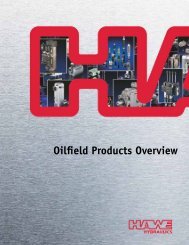 Oilfield Products Overview - HAWE Hydraulics