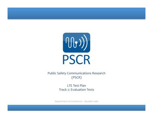 Demo and Evaluation Tests - PSCR