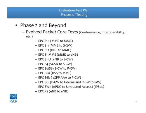 Demo and Evaluation Tests - PSCR