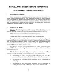 roswell park cancer institute corporation procurement contract ...