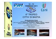 6Â° Trofeo CittÃ  di Bastia - Area Sporting Club