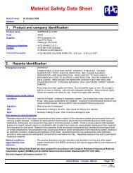 Material Safety Data Sheet - AltaPaints and Coatings