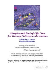 Hospice and End-of-Life Care for Hmong Patients ... - the Exchange