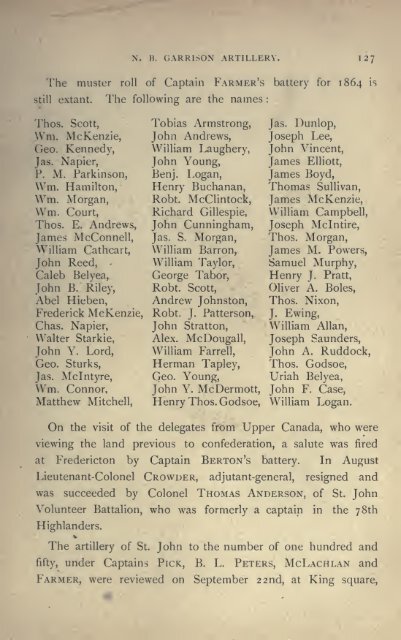 Historical records of the New Brunswick Regiment, Canadian Artillery