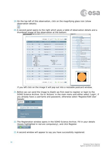 ESAC SOHO Science Archive Tutorial