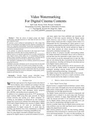 VIDEO WATERMARKING FOR DIGITAL CINEMA CONTENTS