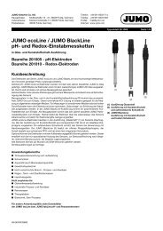 JUMO ecoLine / JUMO BlackLine pH- und Redox-Einstabmessketten