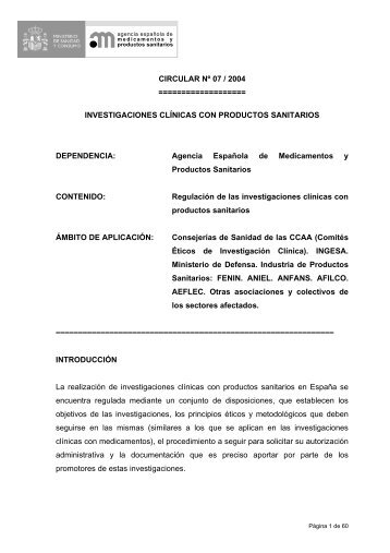 Circular 7/2004 Productos Sanitarios - VHIR