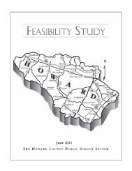 Feasibility Study - Howard County Public Schools