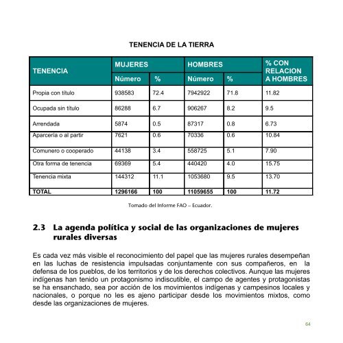 gÃ©nero, interculturalidad y sostenibilidad en la agenda de ... - IEPALA