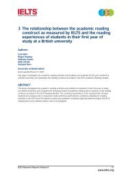 The relationship between the academic reading construct as ... - ielts