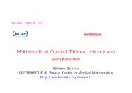 Mathematical Control Theory: History and perspectives - BCAM