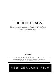 The Little Things Press Kit - New Zealand Film Commission