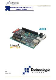 Linux for ARM on TS-72XX User's Guide - Technologic Systems