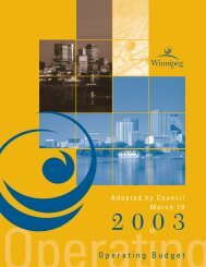 2003 Adopted Operating Budget - City of Winnipeg