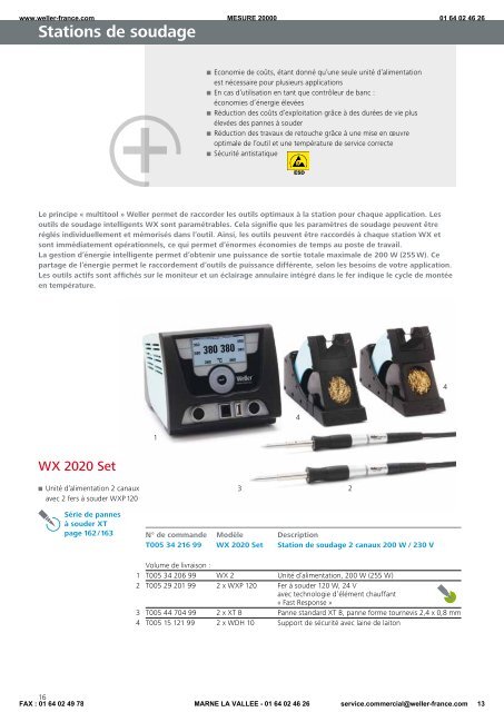 nouveau catalogue soudage weller - Appareils de mesure