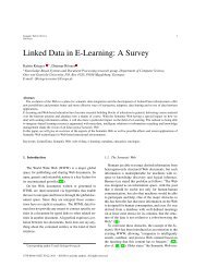 Linked Data in E-Learning: A Survey - Semantic Web Journal