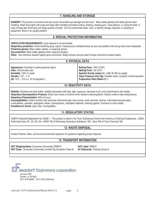 Material Safety Data Sheet - Pro-Link