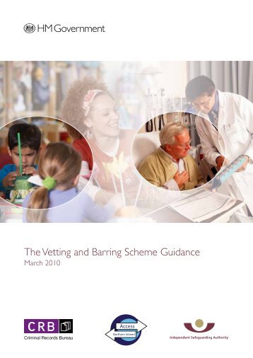 The Vetting and Barring Scheme Guidance - Digital Education ...