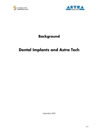 Dental Implants and Astra Tech